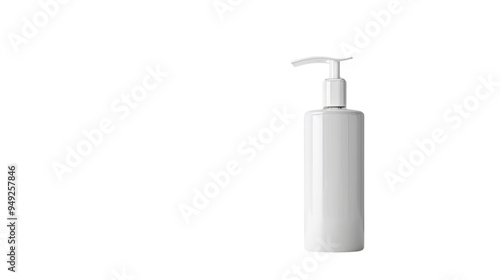 Blank cosmetic dispenser bottle isolated on white background