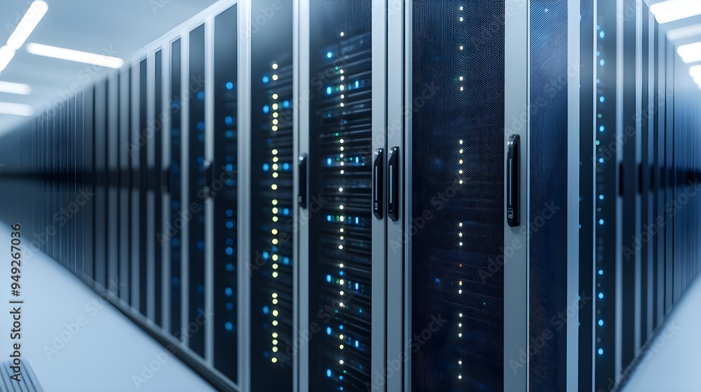 Data Center Servers Rack, Technology Infrastructure Data Center Servers Rack, Technology Infrastructure