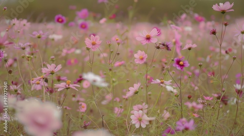 Pink Cosmos Field