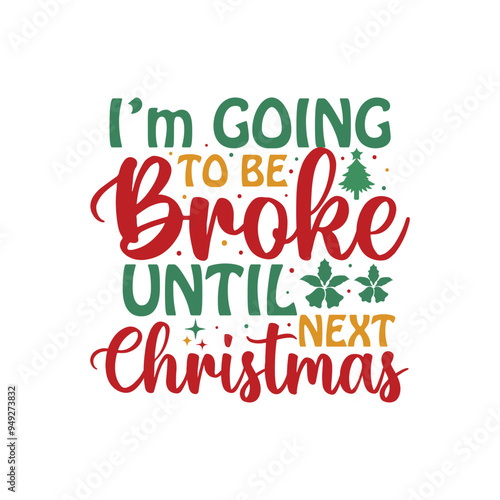 Merry christmas typography t shirt design