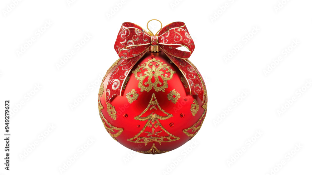 Christmas gold red decorations balls New Year isolated on white background Christmas gold red decorations balls New Year isolated on white background
