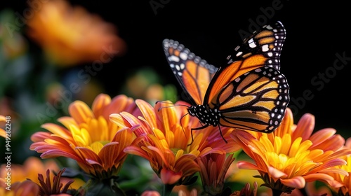 Butterfly garden in spring bloom, colorful and lively, Botanical, Bright colors, Photograph, Nature's beauty