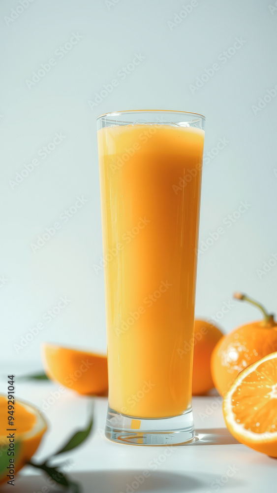 Glass of Orange Juice with Oranges Glass of Orange Juice with Oranges