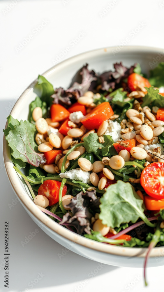 Fresh Salad with White Beans, Tomatoes and Herbs Fresh Salad with White Beans, Tomatoes and Herbs