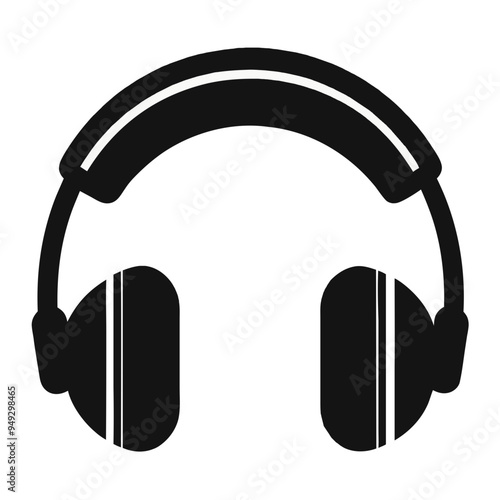 headphones icon on white background