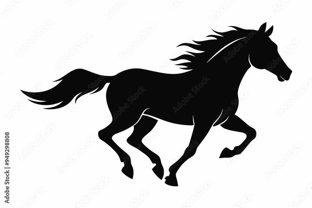 silhouette of running horse, horse silhouette vector silhouette of running horse, horse silhouette vector