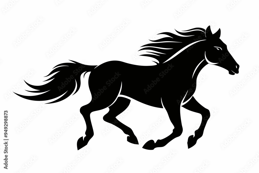 silhouette of running horse, horse silhouette vector silhouette of running horse, horse silhouette vector