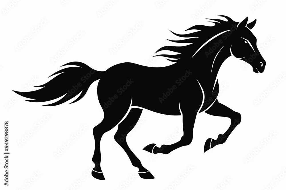 silhouette of running horse, horse silhouette vector silhouette of running horse, horse silhouette vector