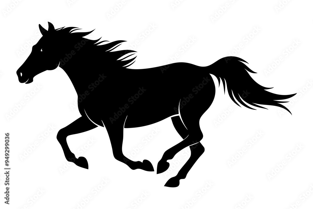 silhouette of running horse, horse silhouette vector silhouette of running horse, horse silhouette vector