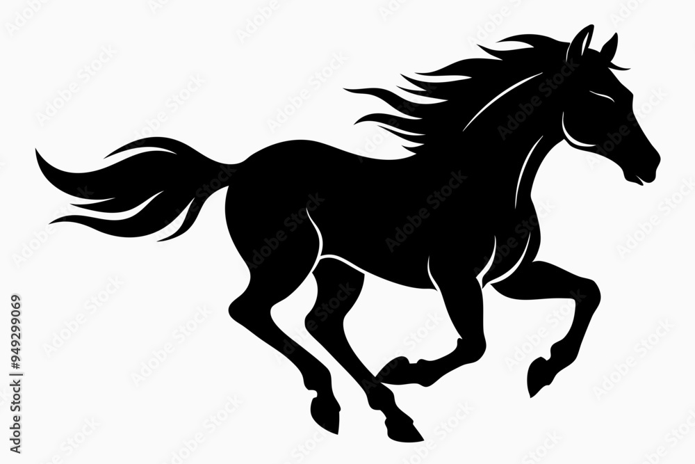 Horse Silhouette Svg, Horse Running vector Horse Silhouette Svg, Horse Running vector