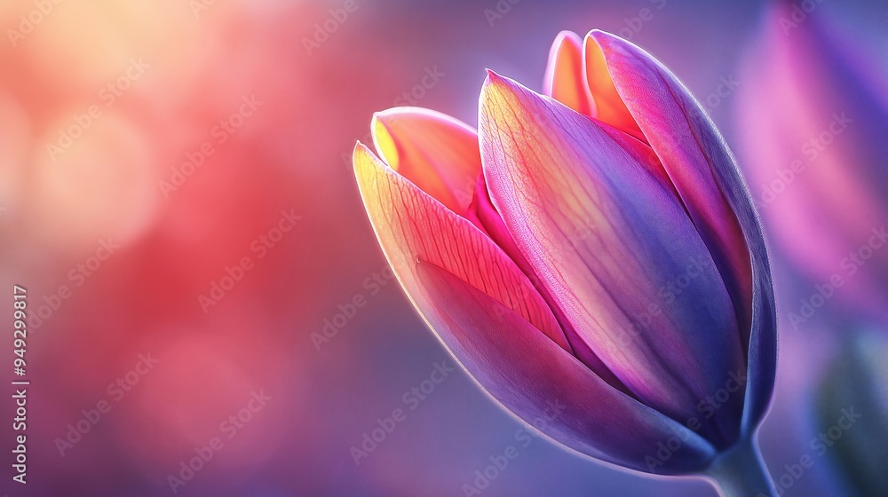 Purple Tulip In Soft Sunlight Purple Tulip In Soft Sunlight