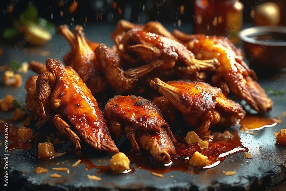 Grilled Chicken Wings with Pineapple Glaze Grilled Chicken Wings with Pineapple Glaze