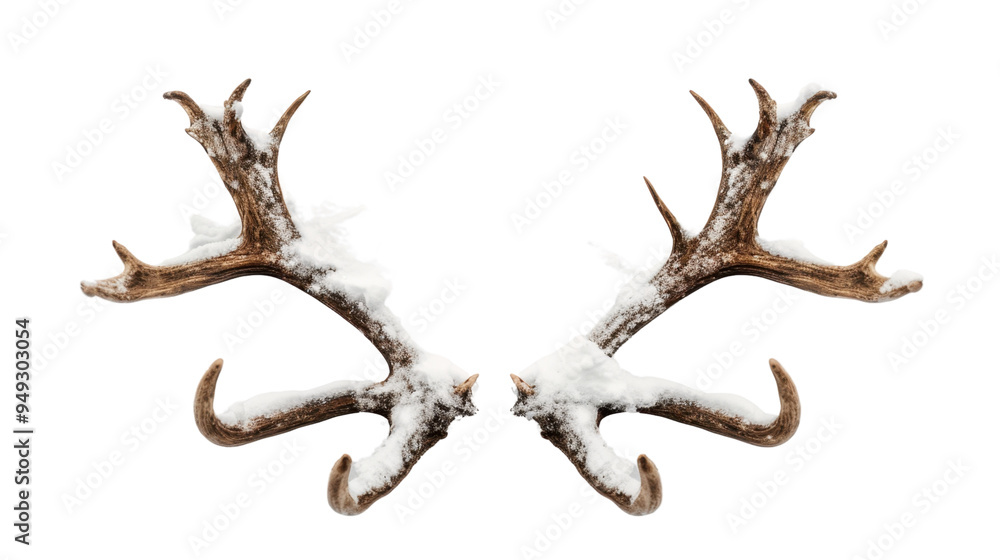 Reindeer Horns isolated on white background Reindeer Horns isolated on white background