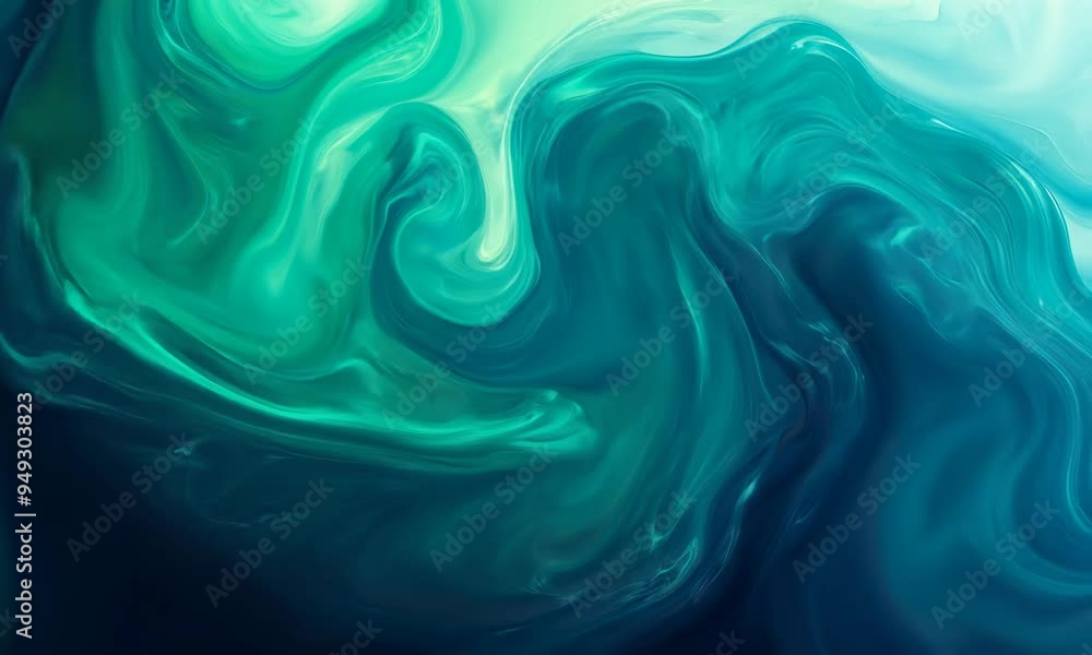 Flowing aqua and teal marble ink texture with fluid patterns Flowing aqua and teal marble ink texture with fluid patterns