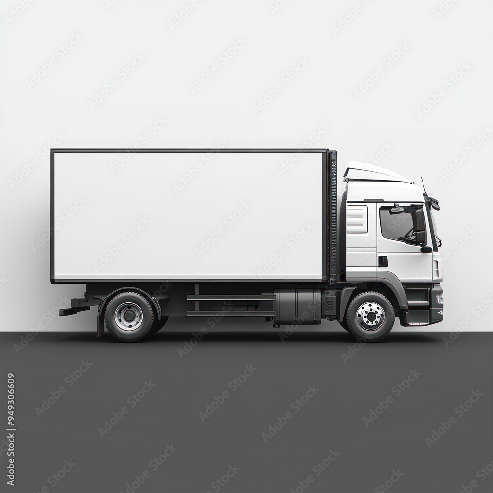 White Delivery Truck 3D Illustration White Delivery Truck 3D Illustration
