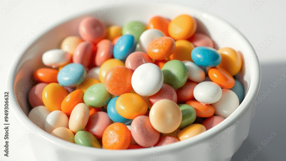 Colorful Candy in Bowl Colorful Candy in Bowl