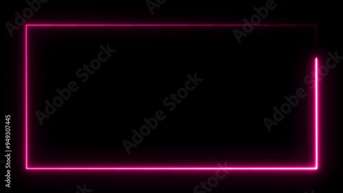 Wallpaper Mural abstract glowing neon rectangle frame animation background 4k, Abstract neon rectangle frame animation black background.
Neon glowing frame background. Lasers are red. repetitive motion animation. Torontodigital.ca