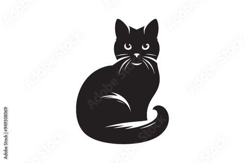 black and white cat