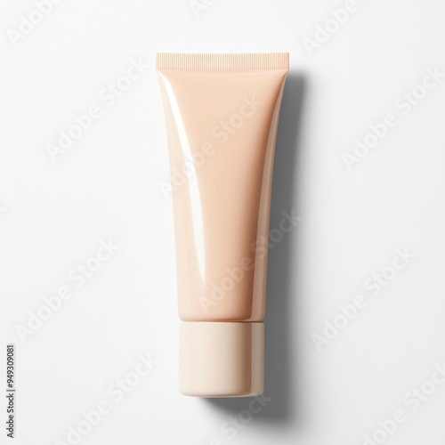 Elegant cream tube showcasing a smooth and glossy finish, perfect for beauty and skincare product display.