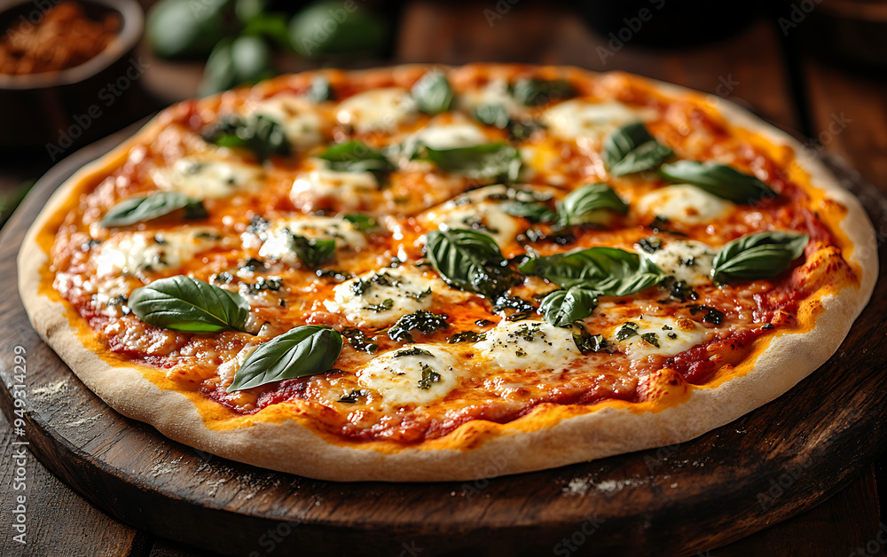 Delicious Pizza Margherita: Perfect for Your Advertising Campaign Delicious Pizza Margherita: Perfect for Your Advertising Campaign