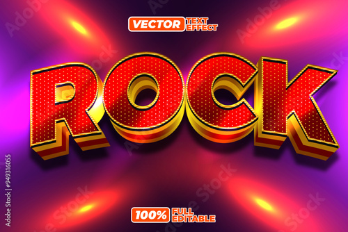 3D Rock text effect