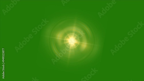 flashlight overlay, flashing light green screen, sunrise isolated on green screen background, 
Glowing sun on green screen background motion graphic effects. Atom rays on green screen.