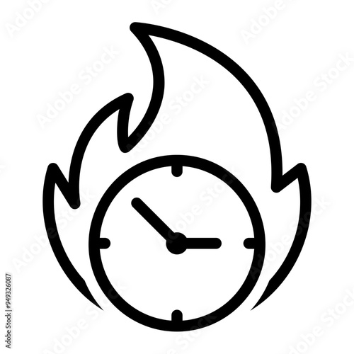 waste time line icon