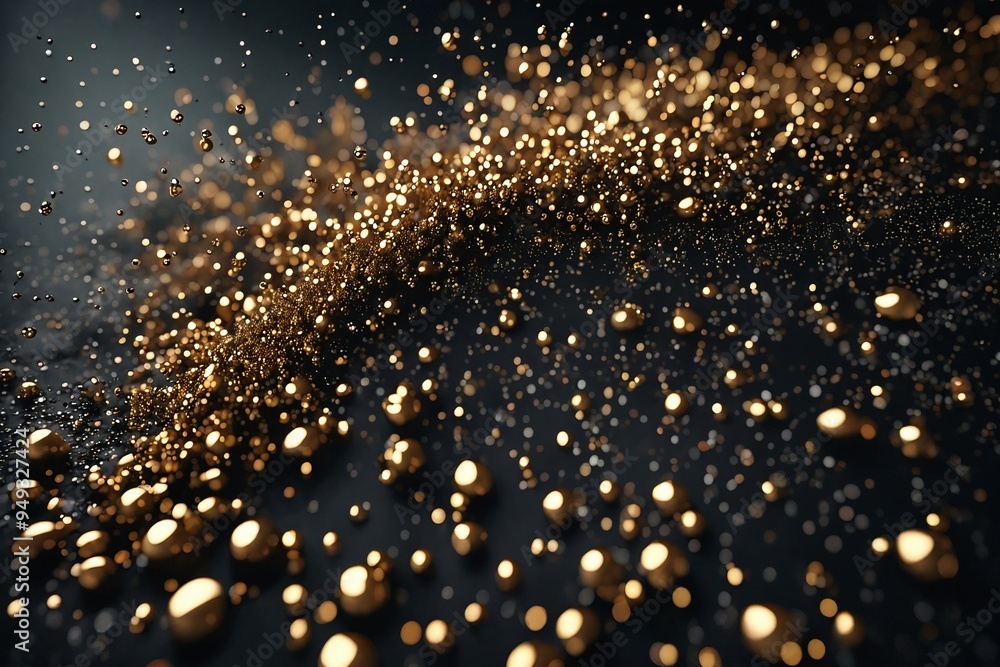 Golden Sparkles on Dark Background Golden Sparkles on Dark Background