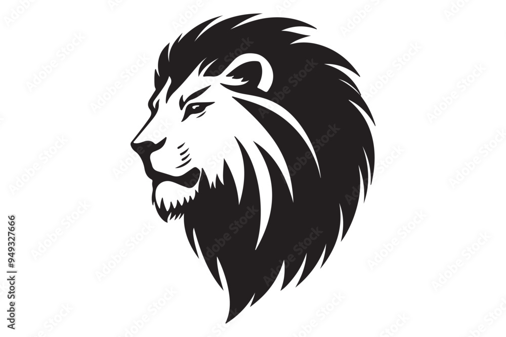 lion head silhouette vector illustration lion head silhouette vector illustration