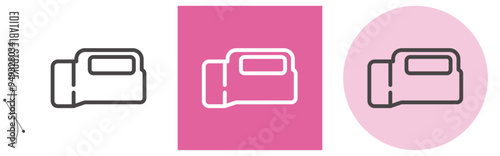 防災グッズ・懐中電灯｜ライン・アイコン　[線の編集可能]