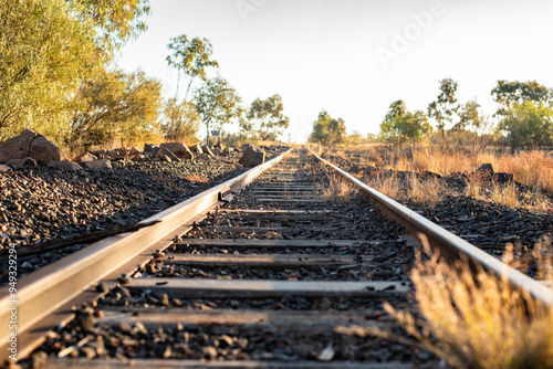 Railway through outback Queensland