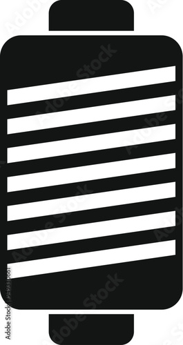 Simple vector icon of a sewing thread spool, a classic supply for fashion designers, tailors and dressmakers