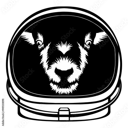Ram In Astronaut Helmet