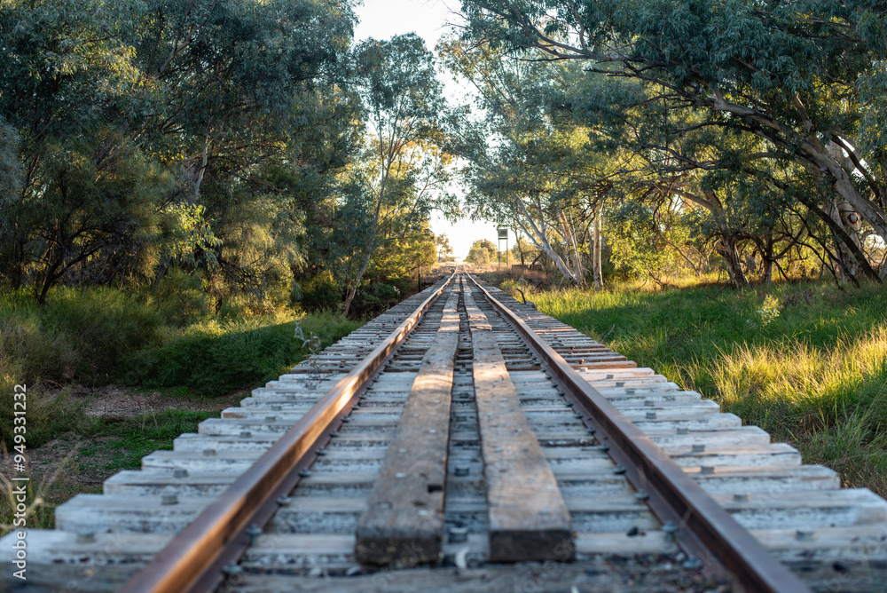 Fototapeta premium Railway through outback Queensland