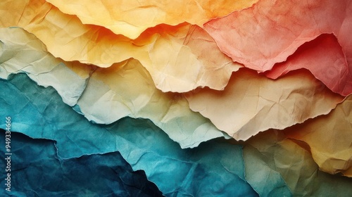 Wallpaper Mural A beautifully artistic composition of various colored papers arranged in a way that brings out the n Torontodigital.ca