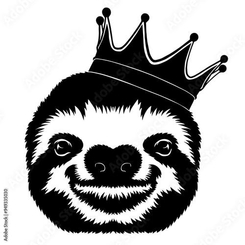 Sloth Wearing A Crown