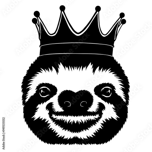 Sloth Wearing A Crown