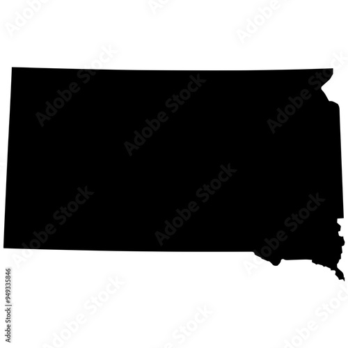 Tableau sur toile South Dakota Solid Black