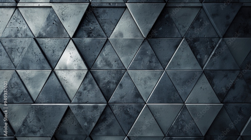 A close-up of a textured wall made up of triangular shapes, in a simple yet striking design A close-up of a textured wall made up of triangular shapes, in a simple yet striking design