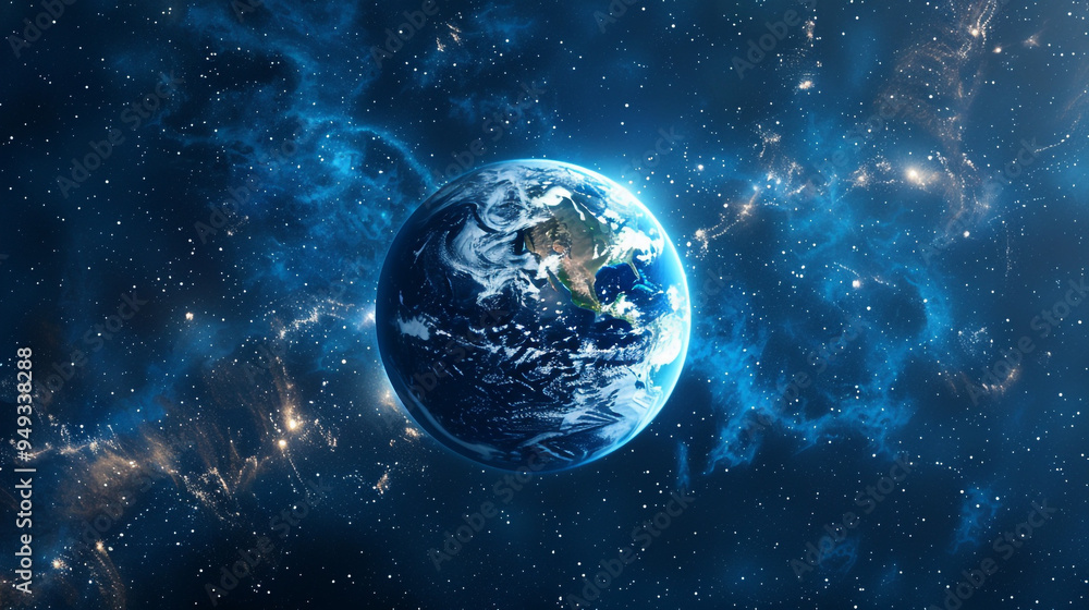 Planet Earth in space 3D rendering elements. The planet Earth is our home and the only place we have to live. Planet Earth in space 3D rendering elements. The planet Earth is our home and the only place we have to live.