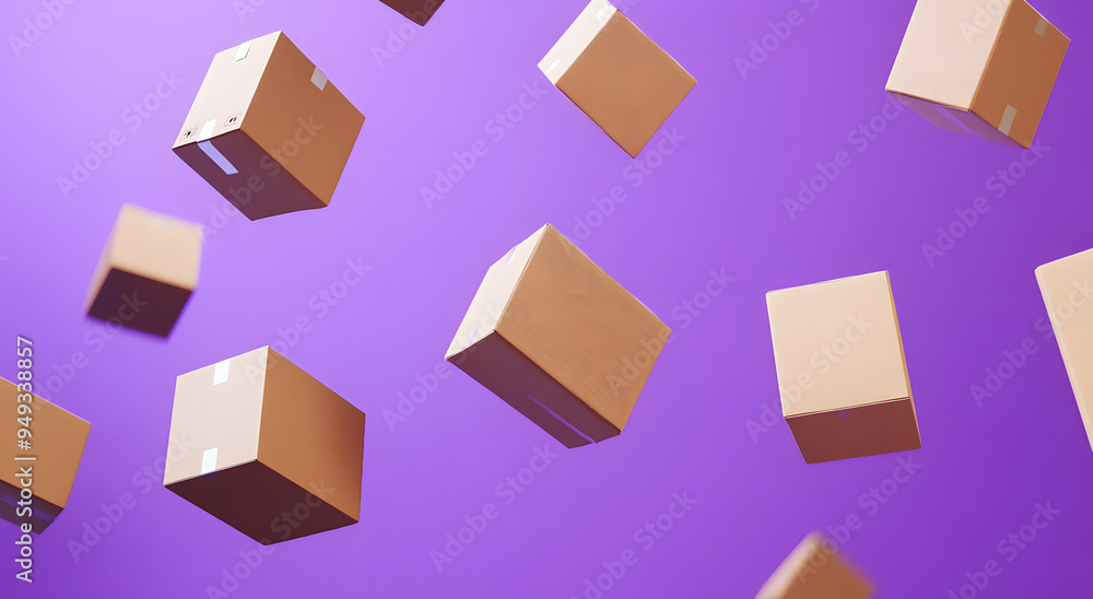 Animated Video of Cardboard Boxes Falling on a Purple Background
Animated Video of Cardboard Boxes Falling on a Purple Background