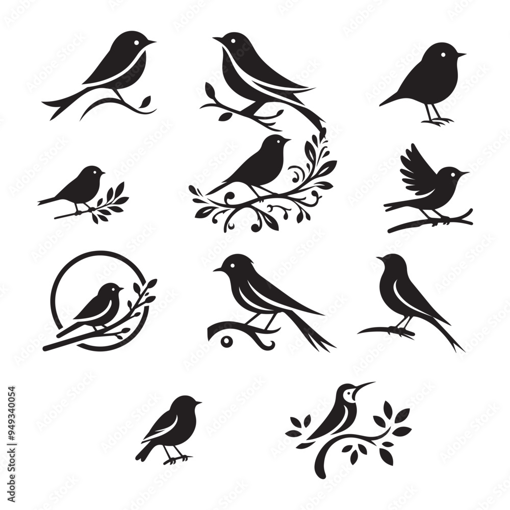 Obraz premium birds on a branch