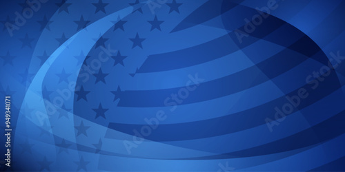 USA independence day abstract background with elements of the american flag in blue colors