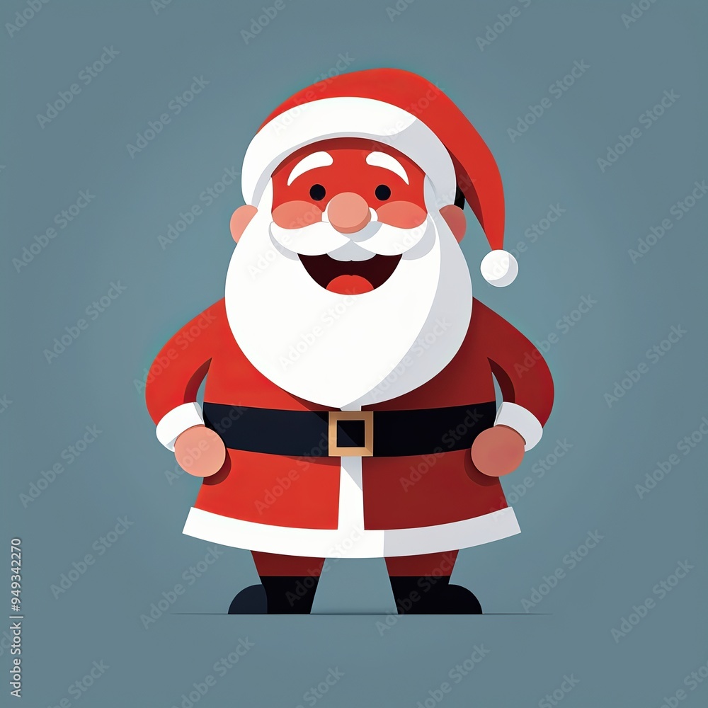 Santa Claus shapes made of simple geometric shapes Santa Claus shapes made of simple geometric shapes