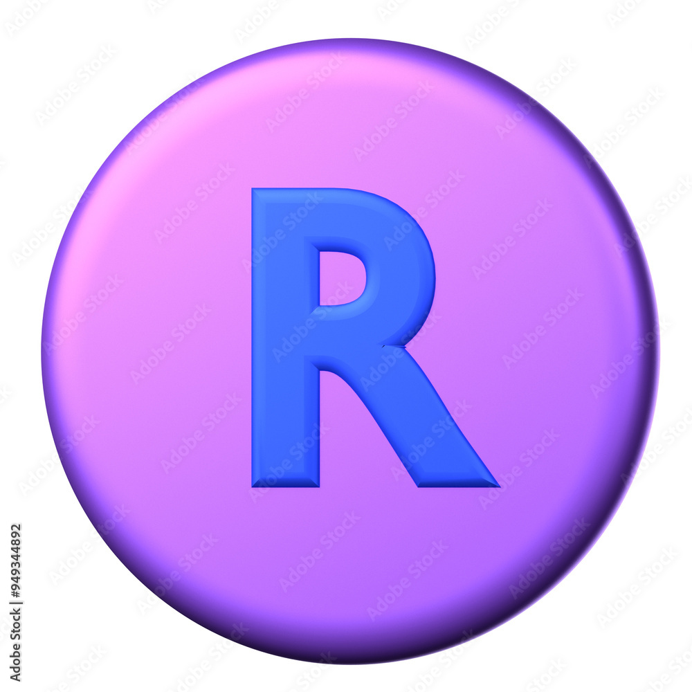 Registered Symbol icon isolated on the white background Registered Symbol icon isolated on the white background