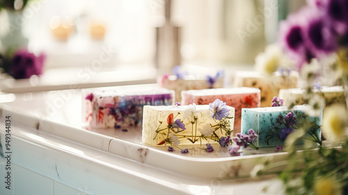 Bespoke homemade soap with floral scent