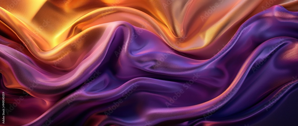 Abstract Silk Drapes with Vibrant Hues Abstract Silk Drapes with Vibrant Hues