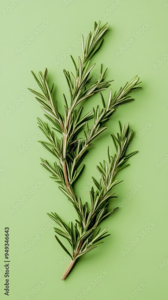 Fresh rosemary sprigs showcase their aromatic leaves against a lively green backdrop, emphasizing their culinary appeal and fragrance Fresh rosemary sprigs showcase their aromatic leaves against a lively green backdrop, emphasizing their culinary appeal and fragrance