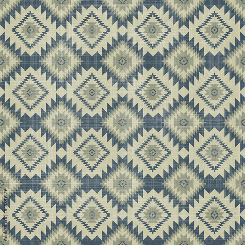 Navajo tribal vector seamless pattern. Native American ornament. Ethnic South Western decor style. Boho geometric ornament. Vector seamless pattern. Mexican blanket, rug. Woven carpet illustrat