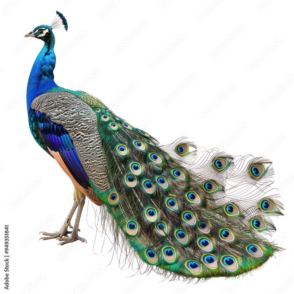 Obraz premium peacock on white background